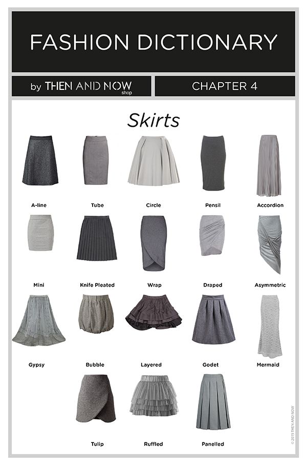Fashion infographic : Skirts Infographic: Types of Skirts | THEN AND ...