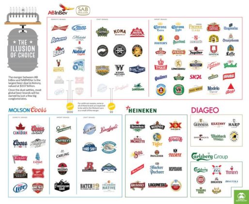 Food infographic - The Illusion of Choice in Consumer Brands ...