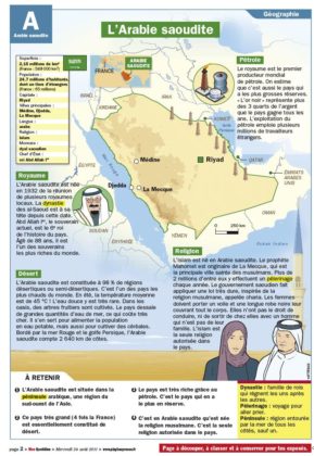 Educational infographic : Fiche exposés : L'Arabie saoudite ...