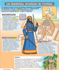 Educational infographic : Les Sumériens, inventeurs de l'écriture ...
