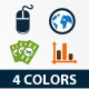 20 BUSINESS ICONS IN 4 COLORS - GraphicRiver Item for Sale