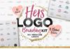 Business infographic : Business infographic : Feminine logo design kit. 100 premade logos with bonus textures. Beautiful, crea…