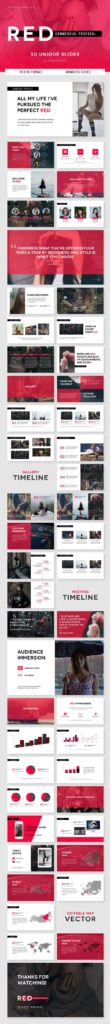 Business Infographic Red Commercial Proposal Keynote Template 0665