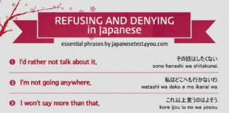 Educational infographic : Infographic: Japanese Phrases for Refusing and Denying