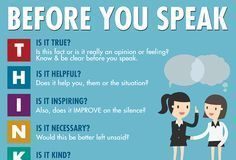 Psychology : THINK Acronym for Kinder and More Effective Communications (Infographic)