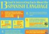 Educational infographic : 13 Cool and Interesting Facts About the Spanish Language