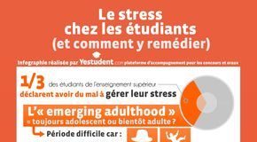 Educational infographic : infographie : le stress chez les étudiants (et comment y remédier) | les défi…