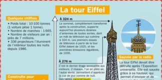 Educational infographic : La Tour Eiffel