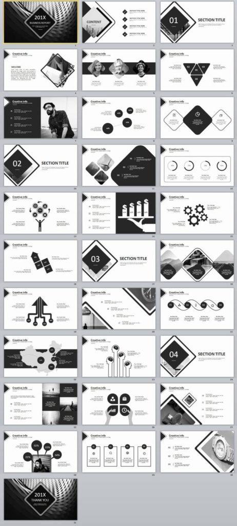 Business infographic : 31+ Gray Creative timeline PowerPoint template ...