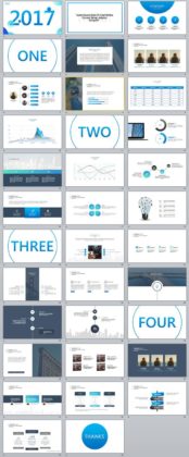 Business infographic : 35+ Best Blue business PowerPoint templates # ...