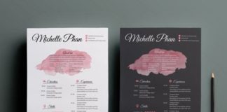 Business infographic : Creative CV template / resume template , cover letter & reference letter template ( 2 color options ) / Elegant resume