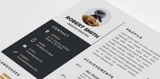 Fashion infographic : Creative Landscape Resume Template Design 2018