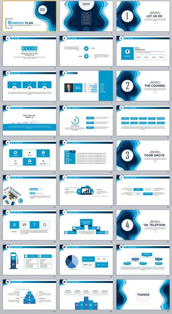 Business infographic : 27+ Blue business introduction PowerPoint ...