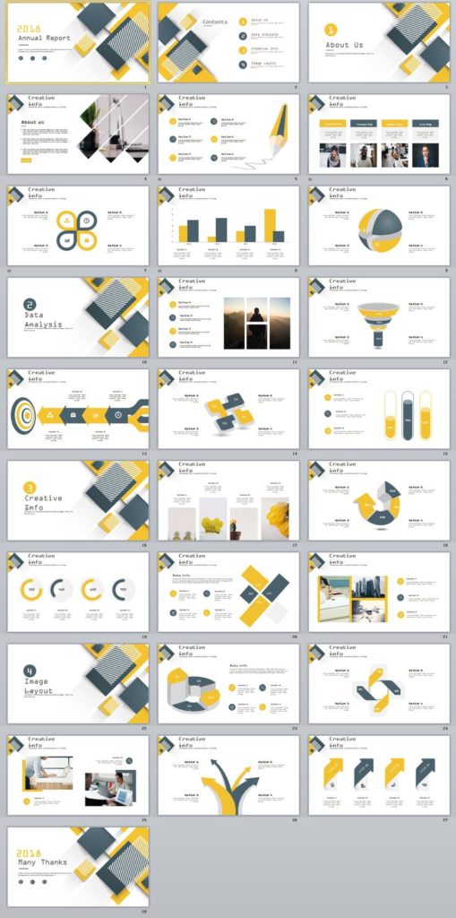 Business infographic : 28+ yellow business Year plan PowerPoint ...