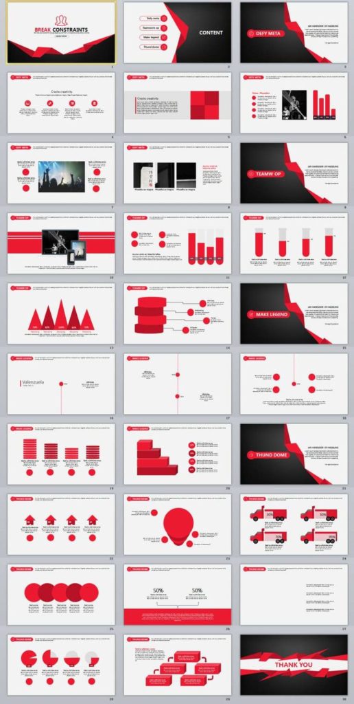 Business infographic : 30+ red infographic PowerPoint templates ...