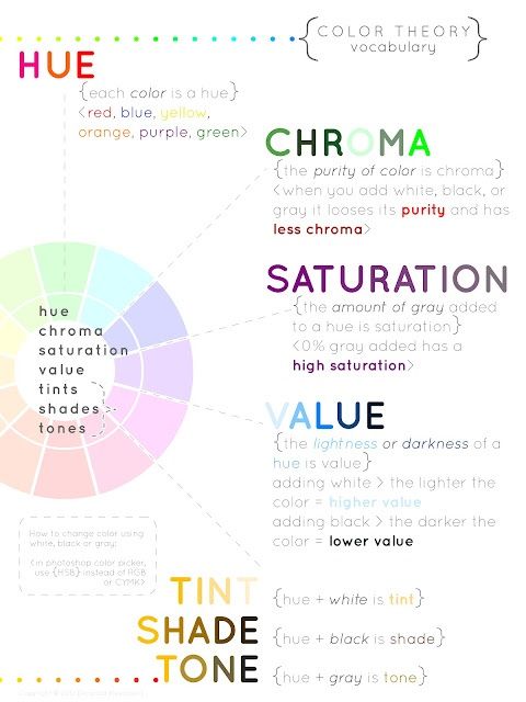 Psychology : Psychology infographic and charts color theory vocabulary ...