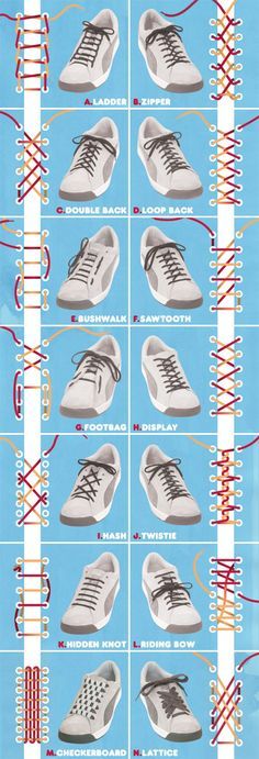 Fashion infographic : DIY : les lacets c'est chouette ...