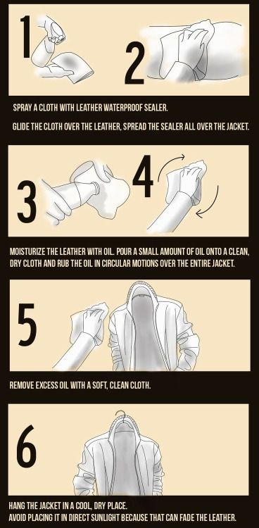 Fashion infographic : How to take care of a lambskin leather jacket Via ...