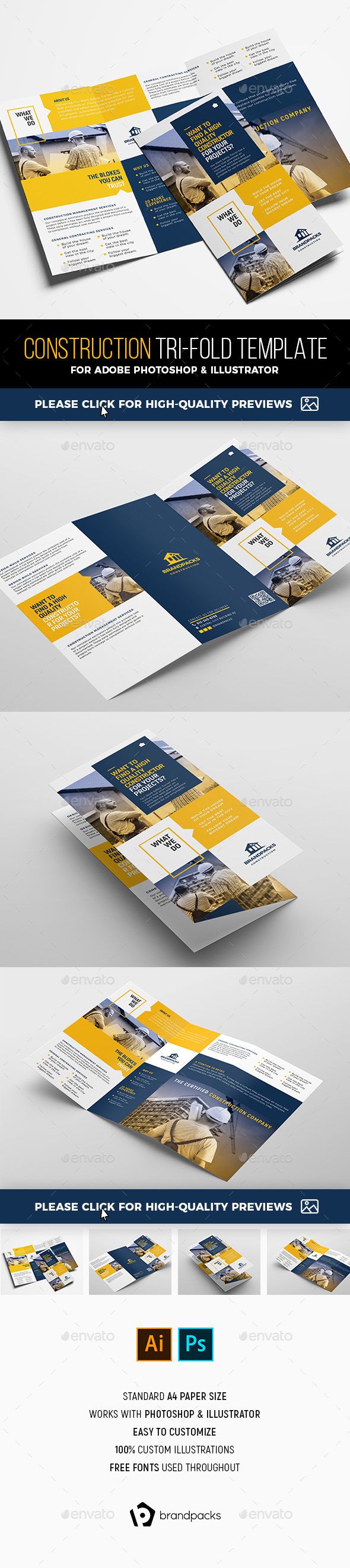 Tri Fold Brochure Template Illustrator from infographicnow.com