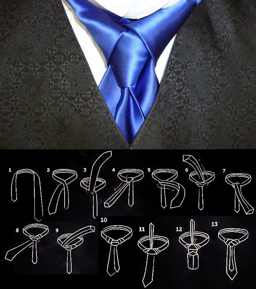 Fashion infographic : How to tie the Ediety/Merovingian Tie Knot Via ...