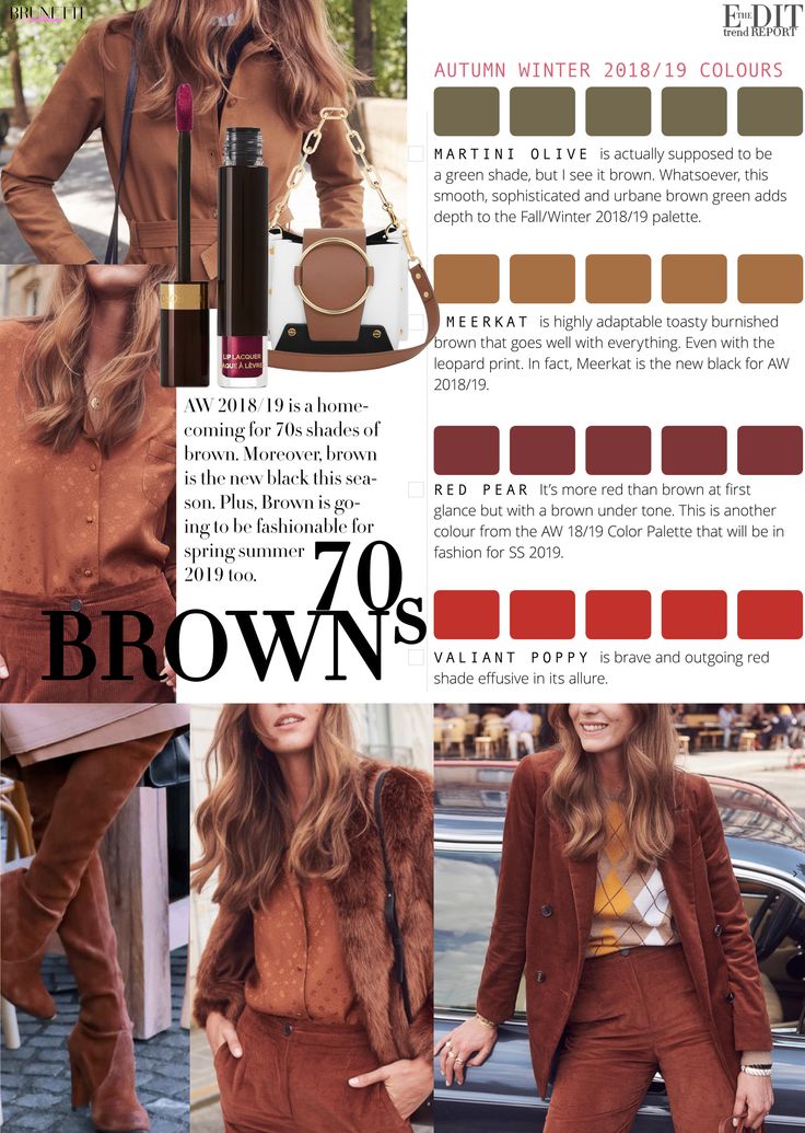 Fashion infographic : AUTUMN WINTER 2018/19 COLOR REPORT - IS BROWN THE ...