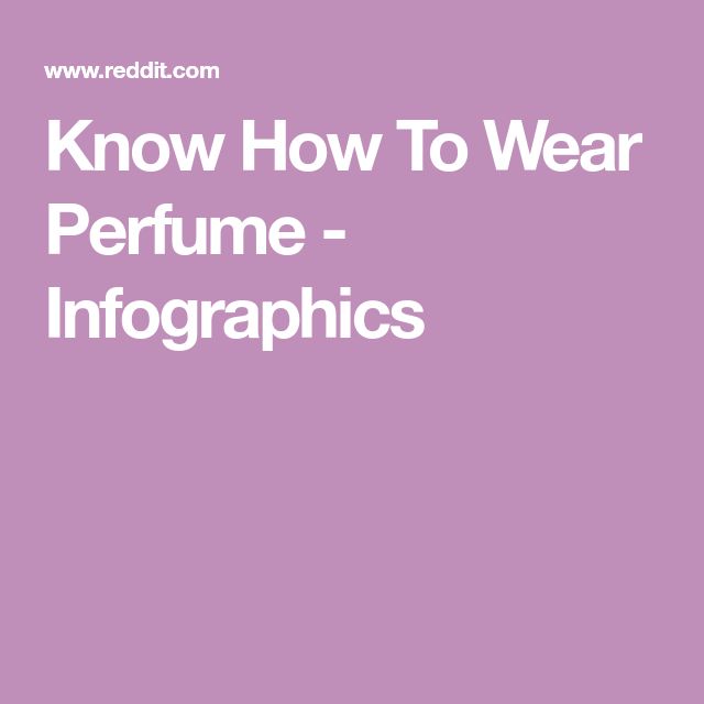 Fashion infographic : Know How To Wear Perfume - Infographics ...