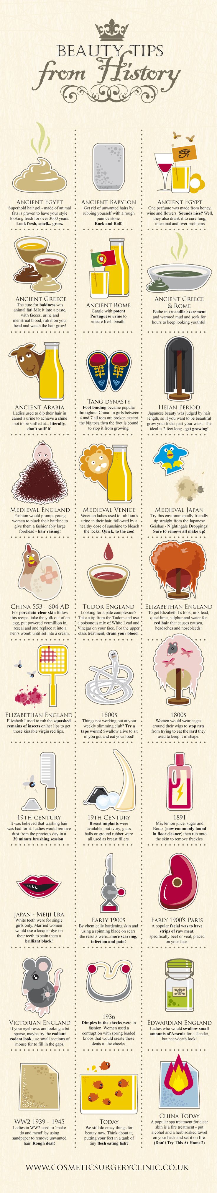 Health infographic : Beauty Tips from History #Infographic #BeautyTips ...