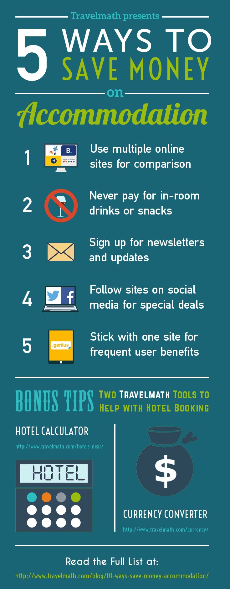 Travel Infographic 10 Ways To Save Money On Accommodation - 10 ways to save money on accommodation
