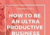 Management : 10 Tips to be an Ultra Productive Business Owner
