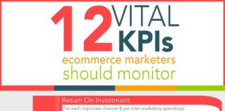 Business infographic : 12 Vital Ecommerce KPIs to Monitor – Infographic