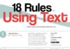 Business infographic : 18 Rules For Using Text In Your Work