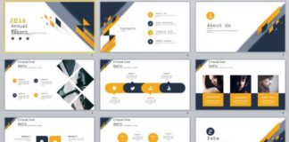 Business infographic : 28+ Best creative annual analytics charts PowerPoint Template