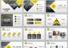 Business infographic : 28+ Best yellow lowpoly business PowerPoint template