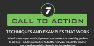Social media infographic – 7 Website Call to Action Techniques to Quickly Grow Your Business – Infographic