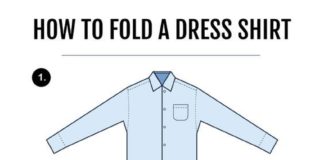 Business infographic : Comment plier une chemise #aucarré #chemise #fold #shirt #howto #men