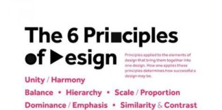 Business infographic : The 6 Principles of Design