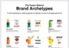 Business infographic : The Power Behind Brand Archetypes