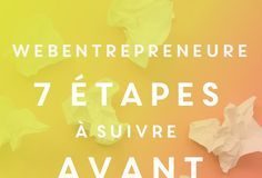 Business infographic : Webentrepreneure: 7 étapes à suivre avant de créer son site