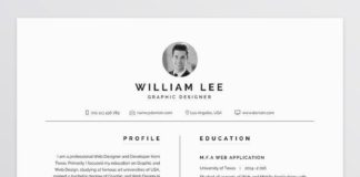 Business infographic : a simple, clean, minimal and professional design of Resume/CV template for peopl…