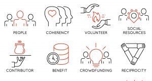 Business infographic : values