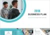 Business infographic : 32+ Business Plan Blue PowerPoint template