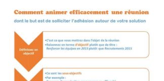 Business infographic : Infographie animer une réunion efficace: