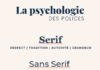 Business infographic : La psychologie des polices