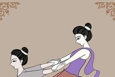 Healthcare infographic : Massage And Healthcare Infographics Royalty Free Vector