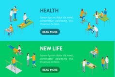 Healthcare infographic : Massage And Healthcare Infographics Royalty Free Vector