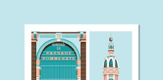 Business infographic : Nantes – A3 print – Artwork – Home decor digital print – Gift – City poster- Vector illustration – Flat design – Minimalist – Graphic design