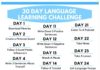 Educational infographic : 30 Day Language Learning Challenge (2019) – SammyC