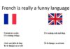 Educational infographic : French is a funny language