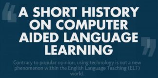 Educational infographic : History of Computer Aided Language Learning Infographic