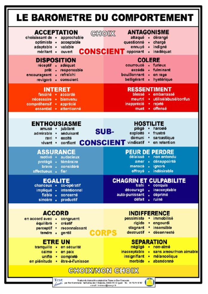 Educational infographic : Kinesiologie baromètre du comportement : à ...